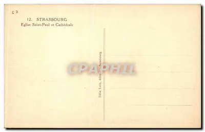 Strasbourg — Kościół św. Pawła i Katedra — Félix Laib, wydawca Strasbourg — Rewers
