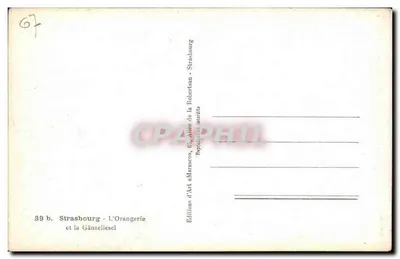 Strasburg — Orangeria i Gänseliesel — Wydawnictwo Sztuki « Marasco » — Rewers