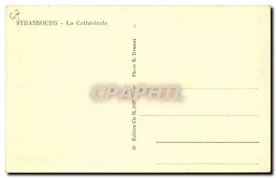 Strasbourg - Katedra — Wydawnictwo Ch. H. 1829, n°23 — Rewers