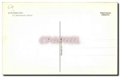 Strasburg — Pomnik Klébera — wydawca niewidoczny — Rewers
