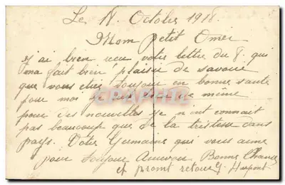 BONJOUR de NOYANT — illustrated postcard with flowers and landscape — publisher DIX, no. 432 — Back