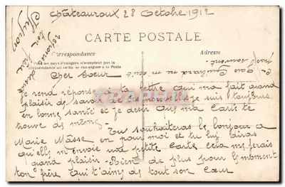 Châteauroux — Lembrete — TH G OREANS — Verso