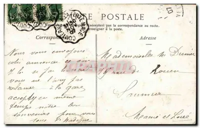 Bambina con mazzo di fiori — Buon Ricordo — H. Manz, N.D. Fot. — Verso