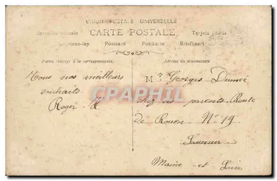 Mulher em traje de cena — Tours, 1907 — Salauun, n°1381 — Verso