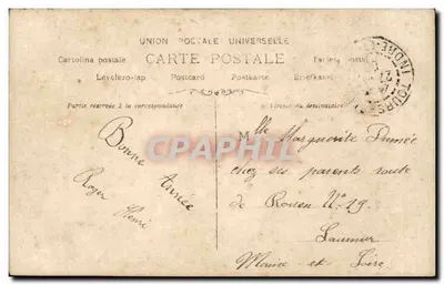 Jovem mulher com coroa de flores — foto de estúdio — Paul Ricotti, Paris, n°1374 — Verso