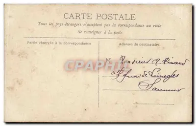 Casal ao ar livre — cena romântica — Paris, editor Paris, n°738/p — Verso