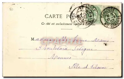 Kanały w Tuluzy — Most Minimów — Typo-Litho Labouche bracia, Tuluza, nr 58 — Rewers