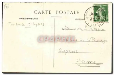 Toulouse — Vista panorámica sobre la Garonne — editor Béchel, n°32 — Reverso