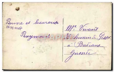 Enfant avec étrier et fleurs — Bonne Année — J.K. 9103 — Verso