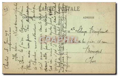 Katedra Chartres - Wniebowzięcie przez Bridana — Ch. Foncault, wyd., Dreux — Rewers