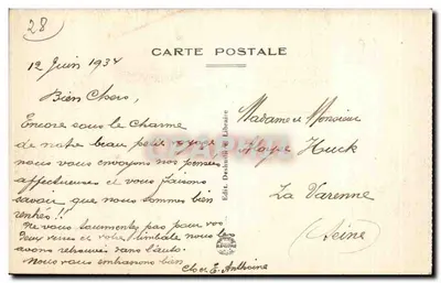 Castelo de Maintenon (E.-et-Loir) — Lado Norte — Ed. Deshuit & Livreiro — Verso