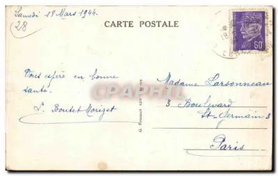 Castello di Maintenon (E.-et-L.) — Vista sulla vasca d'acqua — G. Foucault editore — Verso