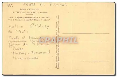 Kościół Świętego Waleryjego — Ponts-et-Marais — Wydawnictwo Hélio d'Art — Rewers