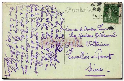 Rouen — Piazza e a Estátua da Donzela — Brasserie Goude-Doussi — Verso