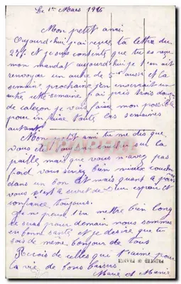 Soldado e mulher na floresta — Visão bendita — DJK 9414 — Verso