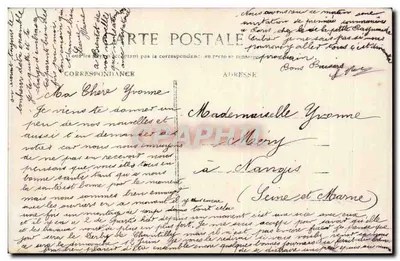 Homem em traje — com buquê de flores e texto 'Que esta carta chegue bem até você' — J.K. n°651 — Verso