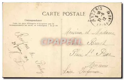 Latający pojazd Henri FARMAN N° 3 — Zbudowany przez H. Farman, silnik Vivinus 50 HP — J. Hiaute, Paryż — Rewers