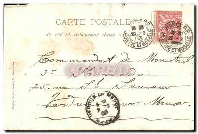 Tarjeta postal antigua Charmes sur Moselle Place de l'hotel de ville — Reverso
