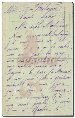 Bretagne — Wokół łóżek zamkniętych — Budzienie — Zbiór E. Hamonic, St-B. — n° 5528 — Rewers