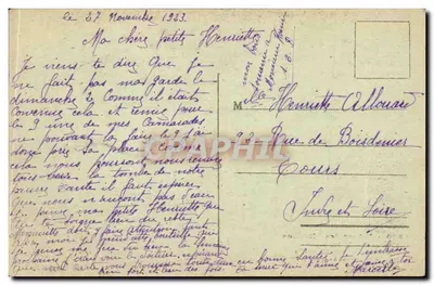 Intorno ai Lits-Clos — scena di vita — Coll. E. Hamonie, St-B. — Verso