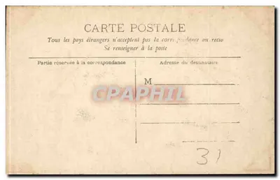 Toulouse — Facha da museu — Carta postal — Verso
