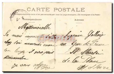 ST MARTIN-DE-LA-PLACE (M.-&-L.) — Route de la Gare — Edit. E. Gendreau — Rückseite