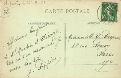 Uriage-les-Bains — O Parque e o Castelo — E.R. — Verso