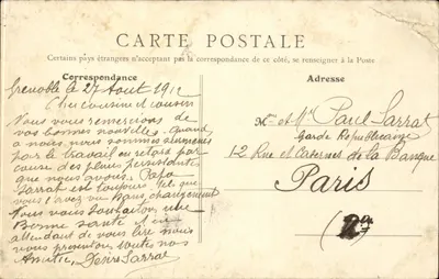Grenoble - Place de la Bastille - Boulevard Gambetta i Cours de Saint-André — C. Baffert - Grenoble — Rewers