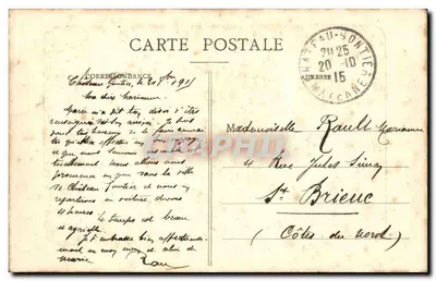 Castelo-Gaontier - Vista geral do Faubourg — Edição P. Jacquelina, Castelo-Gontier — Verso
