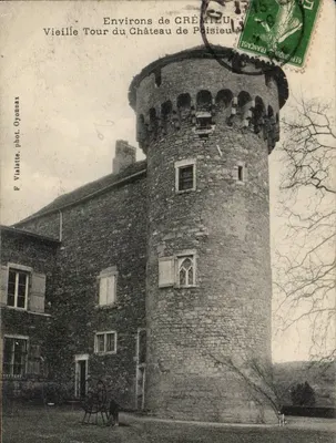 Ao redor de CRÉMIEU — Velha Torre do Castelo de Poisieux — F. Vialatte, fot. Oyonnax