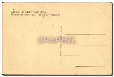 Castelo de Septème — Salão de recepção — Foto Tardy, edição Ramnet — Verso