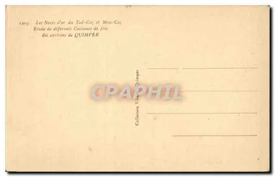 Ubrania festyczne — studium okolic Quimper — kolekcja Villars Quimper — Rewers