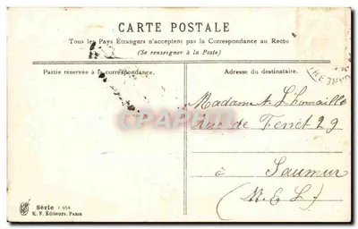 Kwiaty Angeles — seria 954 — K.F. Éditeurs, Paris — Rewers