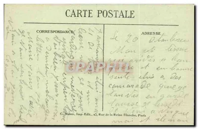 Vriendschap — van SEVEUX — G. HAREL, Imp-Edit., Rue de la Reine Blanche, Paris — Achterkant