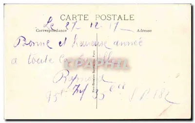 Bouquet de roses — sur chariot décoré — éditeur 'La Bourse' n°515 — Verso