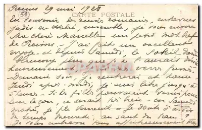 Reims - Porte Mars, alte gallo-römische Pforte — Verlag V. Thuillier, Reims, Nr. 97 — Rückseite