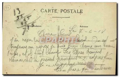 Avenay (Marne) — A Igreja — Editor B. Vosseler, n°11 — Verso