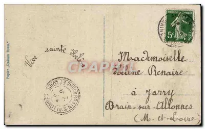 Mulher em uma teia de aranha — carta de véspera de Natal — editor R. 4605-5 — Verso
