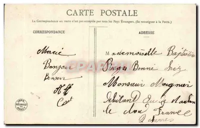 Donna con mazzo di fiori — Buon compleanno — Tipografia Réunies de France — Verso