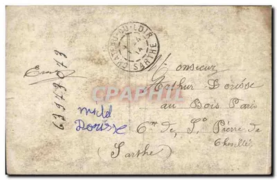 Vrouw in roze jurk met bosje rozen — Calife, n°428 — uitgever Calife — Achterkant