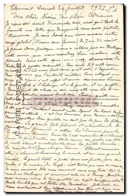 Clermont-Ferrand — Wieża Bayette, widok z katedry — G.D'O. nr 1103 — Rewers