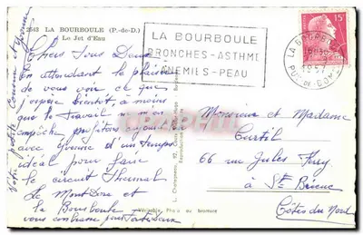 La Bourboule — O Jato d'Água — Elcé — Verso