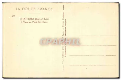 Chartres (Eure-et-Loir) — Eure przy Mostku św. Hilary — Wydawnictwo AA Yvon, Paryż — Rewers