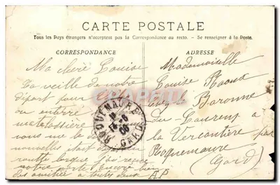 Villes-sur-Auzon — Vista General — Edición H. Floret, n°1 — Reverso
