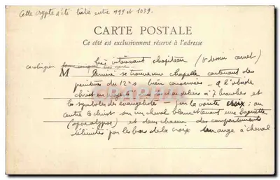 Auxerre — Crypte de la Cathédrale — B. F., PARIS — Verso