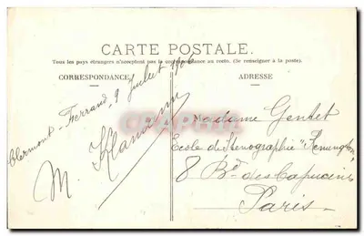 Beeld van Vercingétorix — Clermont-Ferrand (P.-de-D.) — Uitgever L'Hirondelle, Parijs, n° 431 — Achterkant
