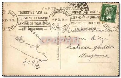Clermont-Ferrand — Place de Jaude — G. D'O. - 1092 — Verso