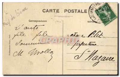 Clermont-Ferrand — Perspektywa pięknej Place de Jaude — L'Auvergne Pittoresque, n°44 — Rewers