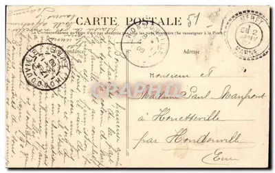 Reims — Fachada da Catedral — Editor não identificado, n° de série 89 — Verso