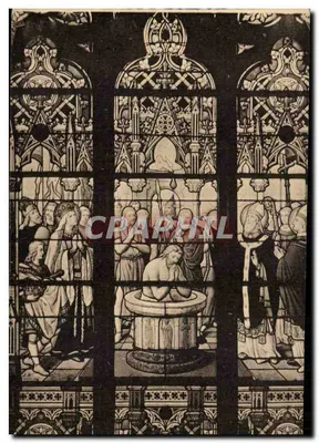 Batismo de Clovis — Igreja de São Nícolas, Ruan — Fototipia Léger, Ruan